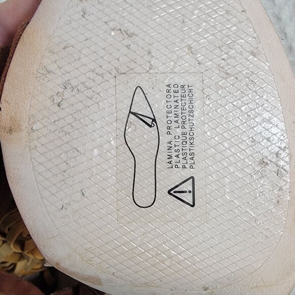 Zara Fringe Tassel‎ Brown Multicolor Suede Stiletto Heel Sandals Size EU 38 7.5 - Picture 15 of 16